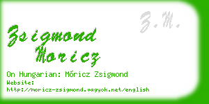 zsigmond moricz business card